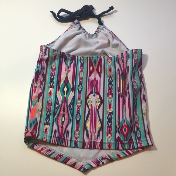 ART CLASS Aztec Multi  Color 2 piece Swimsuit Bathing Suit Tankini Girl's XS - Picture 14 of 16